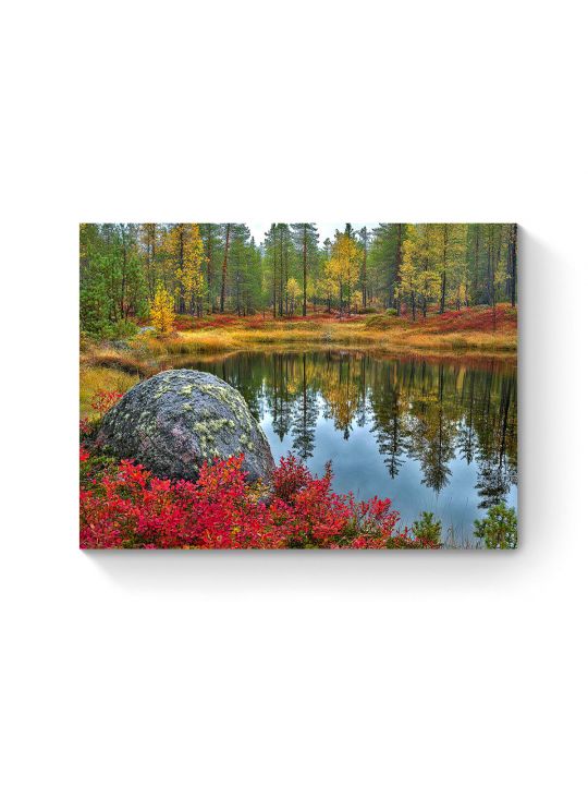 Алмазная мозаика на подрамнике «Природа Карелии» 40x30 см