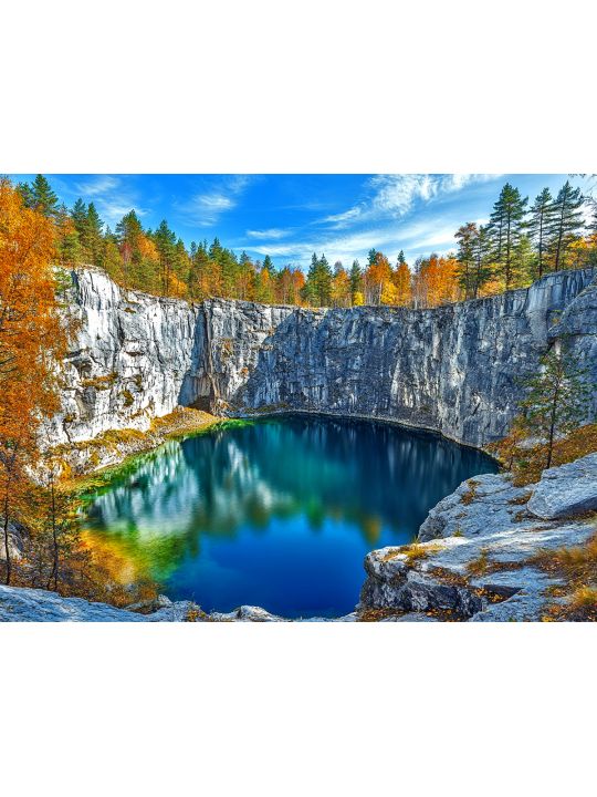Алмазная мозаика без подрамника «Природа Карелии» 130x100 см