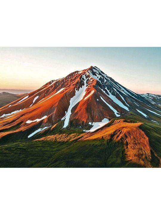 Алмазная мозаика без подрамника «Вулкан Камчатки» 60x45 см