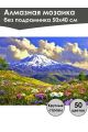 Алмазная мозаика без подрамника «Цветы в горах» 50x40 см