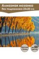 Алмазная мозаика без подрамника «Отражение осени» 25x20 см