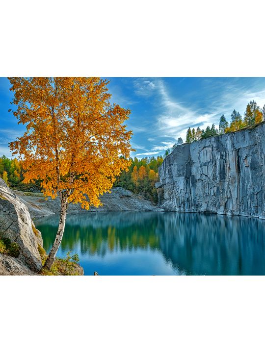 Алмазная мозаика без подрамника «Природа Карелии» 130x100 см