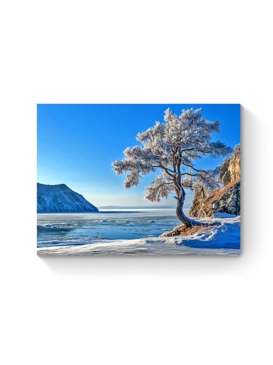 Алмазная мозаика на подрамнике «Природа Байкала» 50x40 см