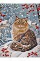 Алмазная мозаика без подрамника «Зима в деревне» 50x40 см