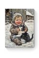 Алмазная мозаика на подрамнике «Зима в деревне» 80x60 см