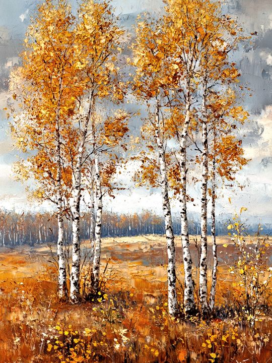 Алмазная мозаика без подрамника «Осенний лес» 60x45 см