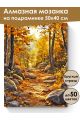 Алмазная мозаика на подрамнике «Осенний лес» 50x40 см, 50 цветов