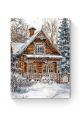 Алмазная мозаика на подрамнике «Зима в деревне» 40x30 см