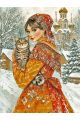 Алмазная мозаика без подрамника «Русская Краса» 130x100 см