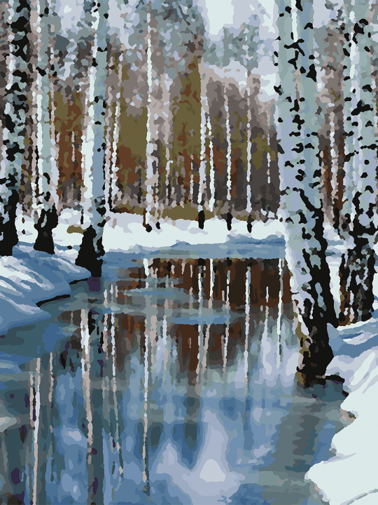 Картина по номерам без подрамника «Ранняя весна» 40x30 см