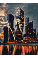 Картина по номерам без подрамника «Небоскрёбы» 40x30 см