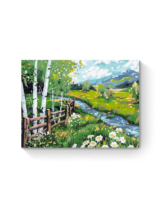 Картина по номерам на подрамнике «Альпийский луг» 50x40 см