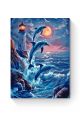 Картина по номерам на подрамнике «Дельфины и луна» 50x40 см