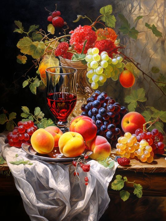 Алмазная мозаика без подрамника «Натюрморт» 50x40 см