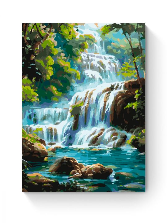 Картина по номерам на подрамнике «Водопад» 40x30 см