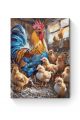 Картина по номерам на подрамнике «Петух и цыплята» 50x40 см