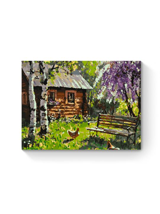 Картина по номерам на подрамнике «Лето в деревне» 50x40 см