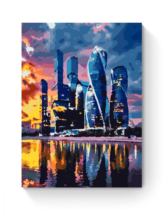 Картина по номерам на подрамнике «Мегаполис» 40x30 см