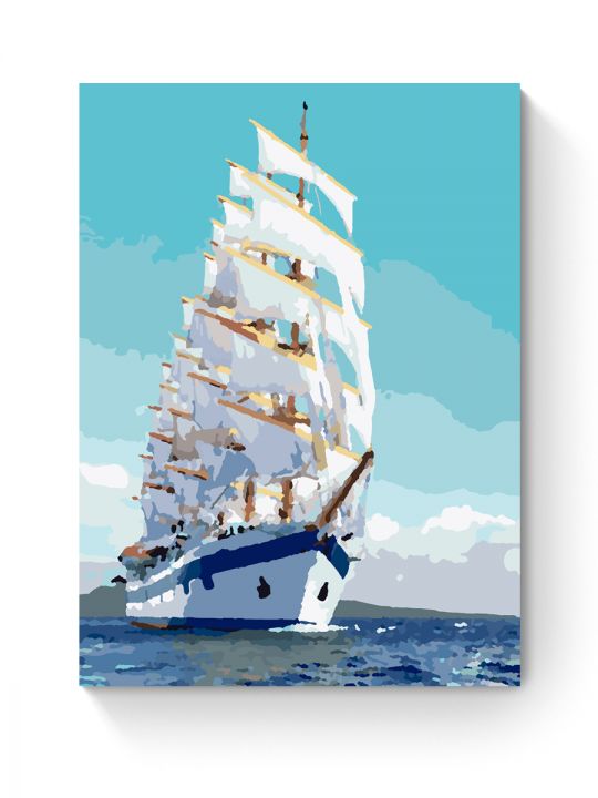 Картина по номерам на подрамнике «Парусник» 40x30 см