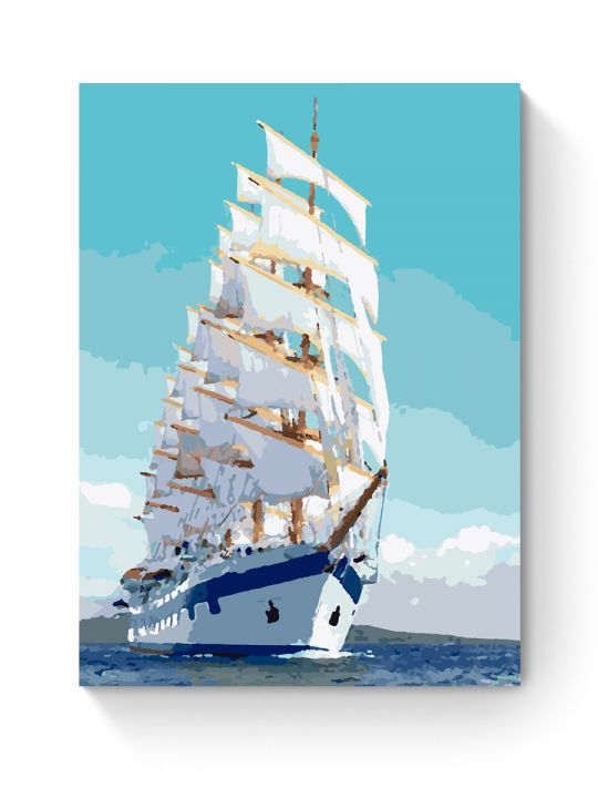 Картина по номерам на подрамнике «Парусник» 50x40 см