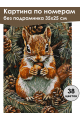 Картина по номерам без подрамника «Белка с орехом» 35x25 см