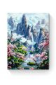 Картина по номерам на подрамнике «Сакура и горы» 40x30 см