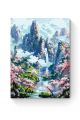 Картина по номерам на подрамнике «Сакура и горы» 50x40 см