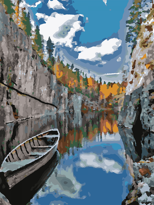 Картина по номерам без подрамника «Рускеала» 40x30 см