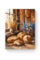 Картина по номерам на подрамнике «Домашний хлеб» 40x30 см