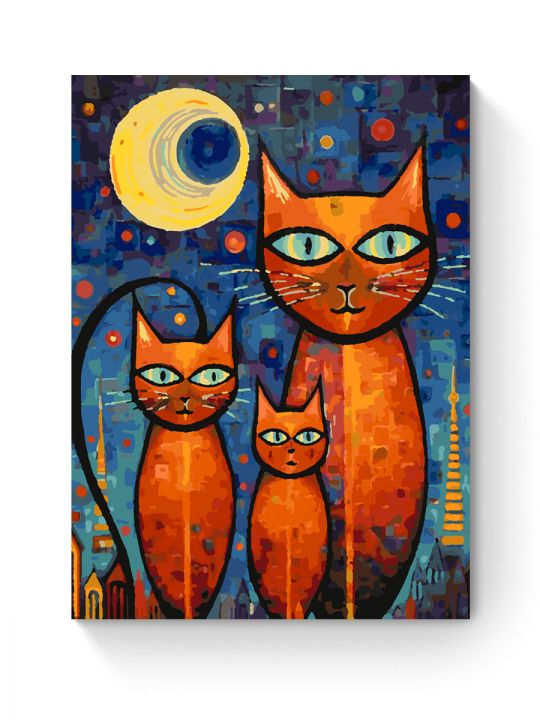 Картина по номерам на подрамнике «Рыжие кошки» 50x40 см