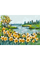 Картина по номерам без подрамника «Нарциссы» 40x30 см