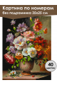 Картина по номерам без подрамника «Цветы в вазе» 35x25 см