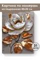 Картина по номерам на подрамнике «Белый цветок» 40x30 см