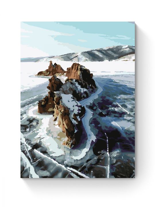 Картина по номерам на подрамнике «Лёд Байкала» 50x40 см