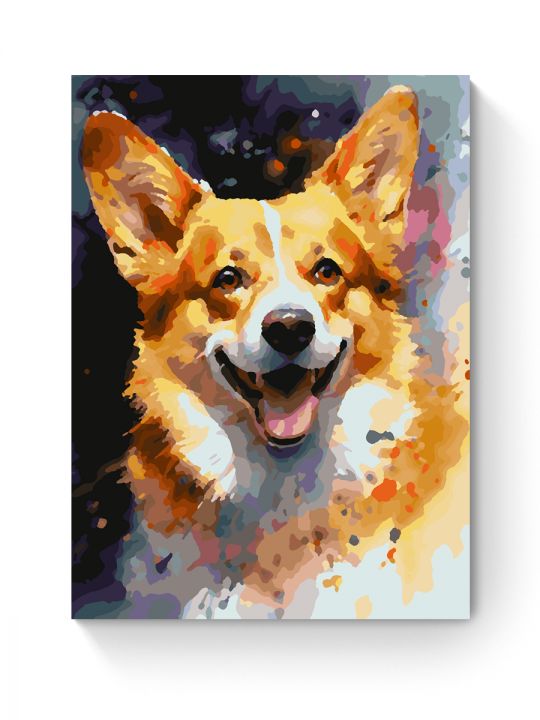Картина по номерам на подрамнике «Милый корги» 40x30 см