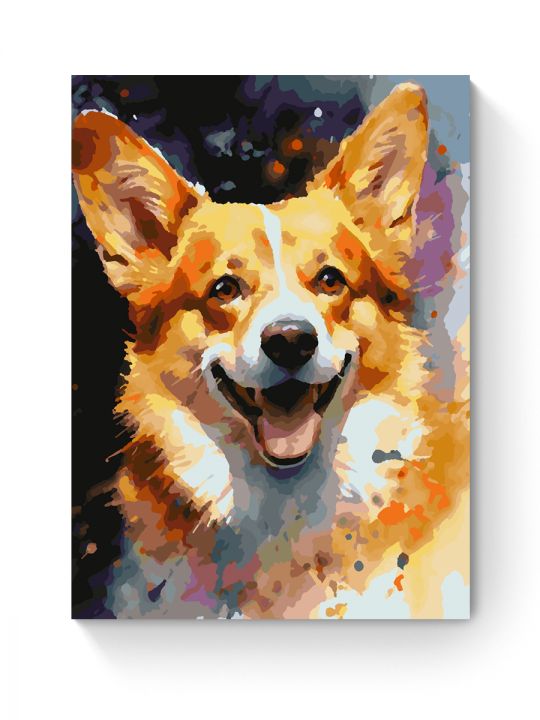 Картина по номерам на подрамнике «Милый корги» 50x40 см