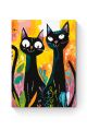 Картина по номерам на подрамнике «Чёрные коты» 50x40 см