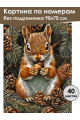 Картина по номерам без подрамника «Белочка» 90x70 см