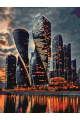 Картина по номерам на подрамнике «Небоскрёбы» 90x70 см