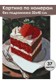 Картина по номерам без подрамника «Кусочек торта» 50x40 см