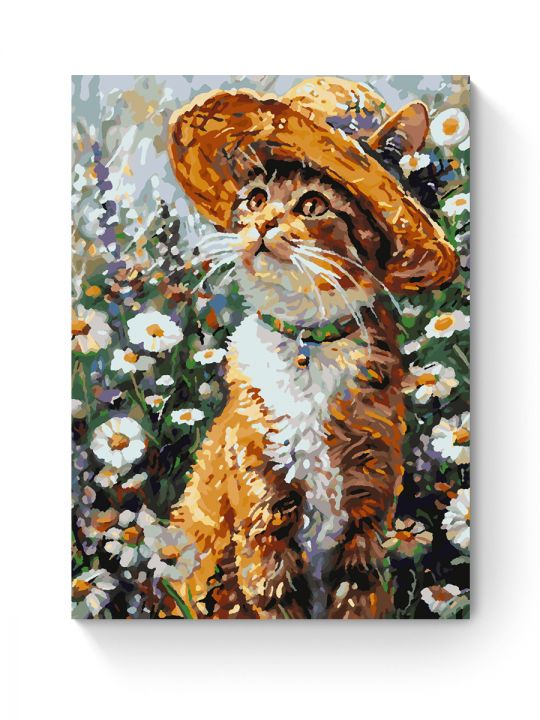 Картина по номерам на подрамнике «Кот художник» 50x40 см