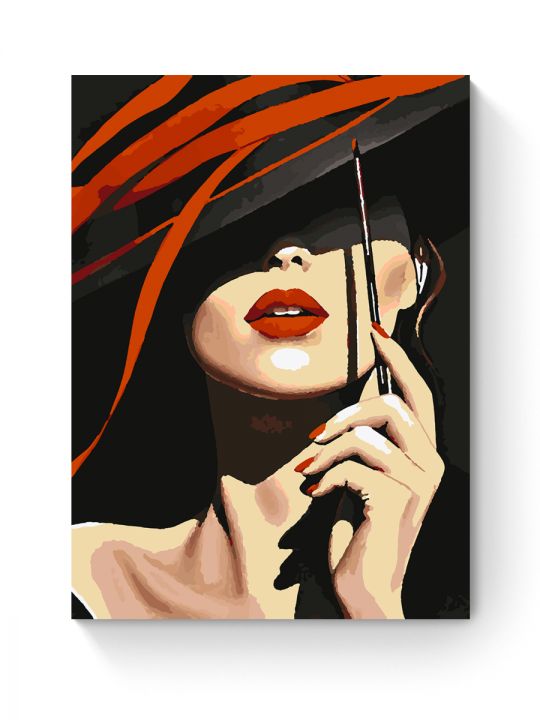 Картина по номерам на подрамнике «Леди Red» 50x40 см