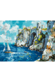 Картина по номерам на подрамнике «Замок у моря» 50x40 см