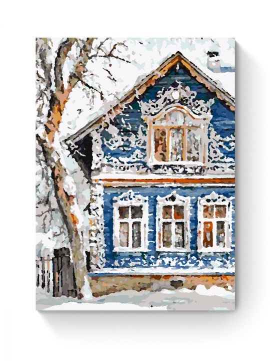Картина по номерам на подрамнике «Русский дом» 40x30 см