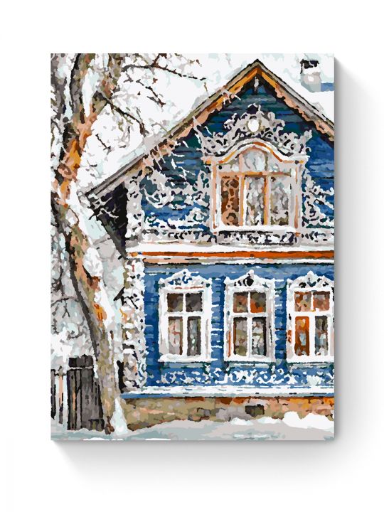 Картина по номерам на подрамнике «Русский дом» 50x40 см