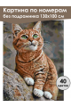 Картина по номерам без подрамника «Рыжий кот» 130x100 см