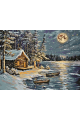 Картина по номерам без подрамника «Сторожка» 130x100 см