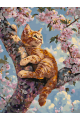 Картина по номерам без подрамника «Рыжий котёнок» 40x30 см