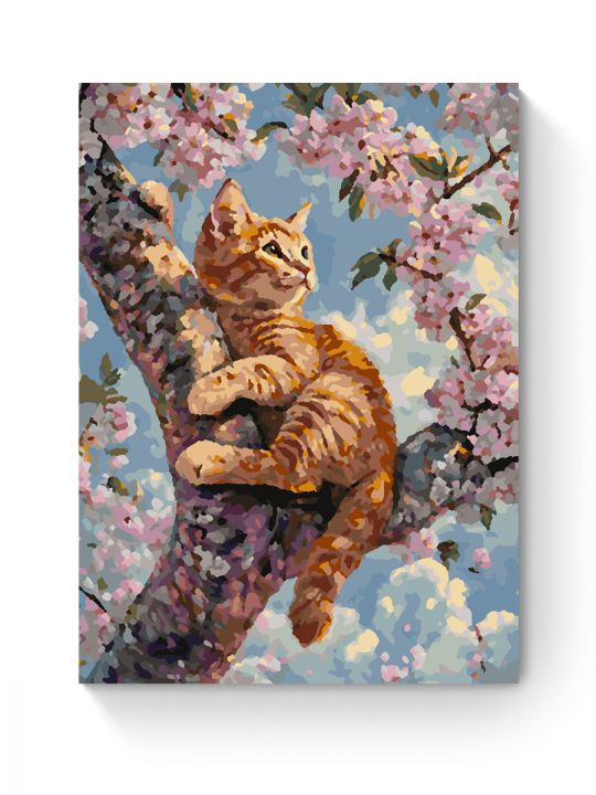 Картина по номерам на подрамнике «Рыжий котёнок» 40x30 см