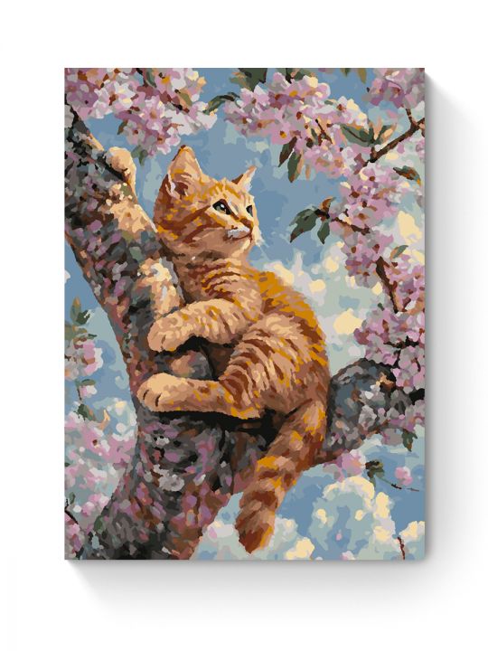 Картина по номерам на подрамнике «Рыжий котёнок» 50x40 см